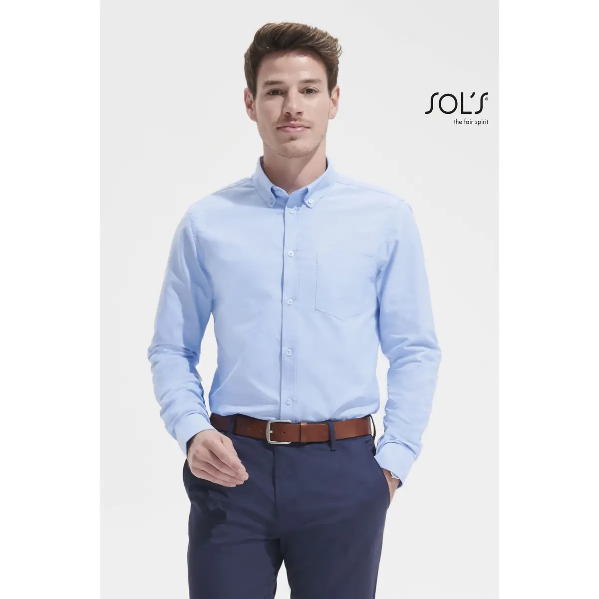 Camisa Oxford hombre SOL’S BOSTON FIT 02920 1 Camisa Oxford hombre SOL’S BOSTON FIT 02920, vista con modelo.