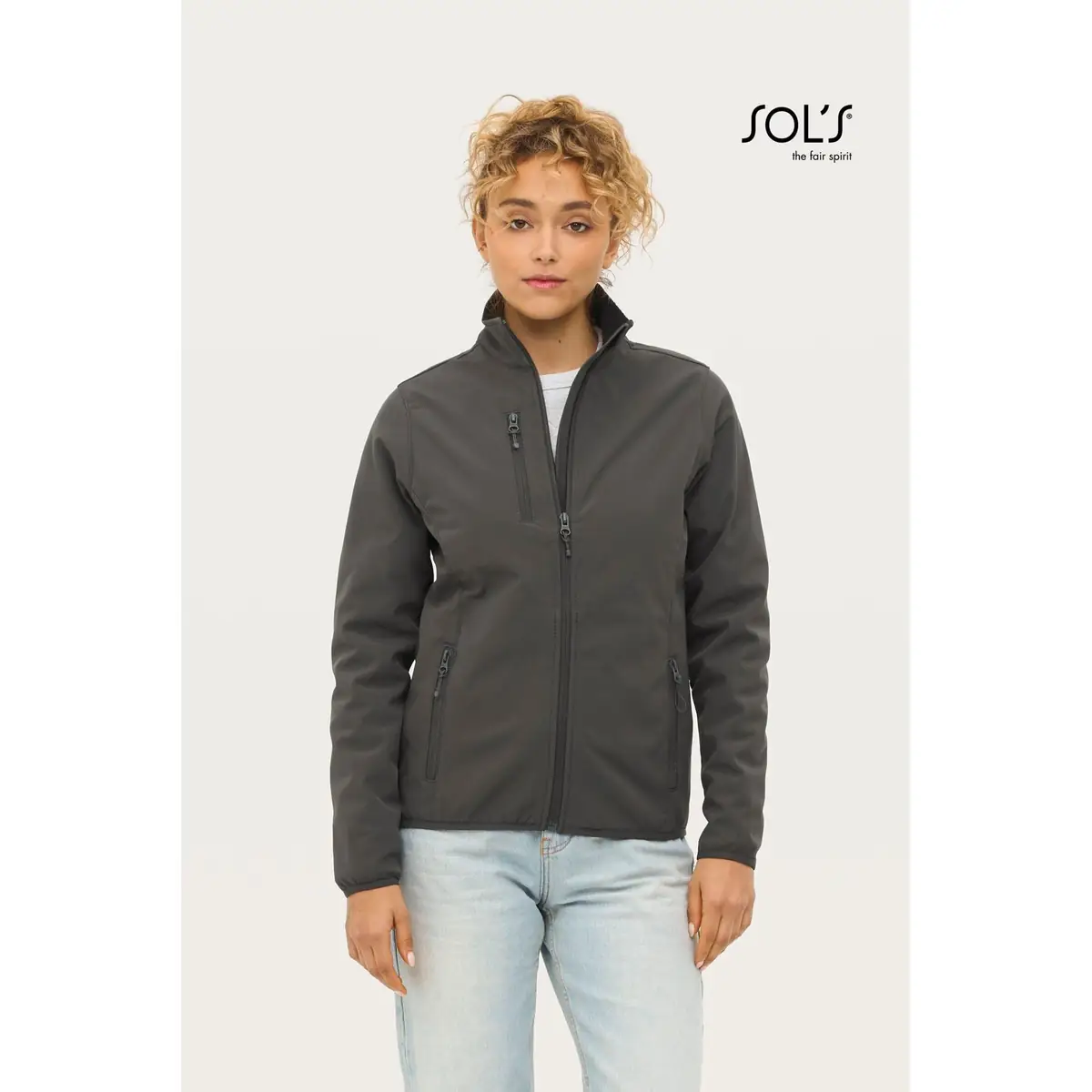 Chaqueta softshell mujer SOL’S RADIAN WOMEN 03107 1 Chaqueta softshell mujer SOL’S RADIAN WOMEN 03107, vista con modelo.