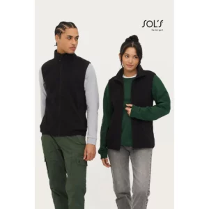 Chaleco polar unisex SOL’S FACTOR BW 03822, vista con modelo.