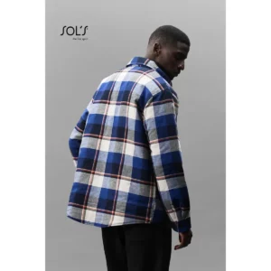 Sobrecamisa cuadros unisex SOL’S NOAH 03989, vista con modelo.