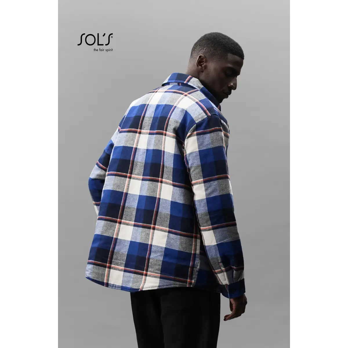 Sobrecamisa cuadros unisex SOL’S NOAH 03989 2 Sobrecamisa cuadros unisex SOL’S NOAH 03989, vista con modelo.