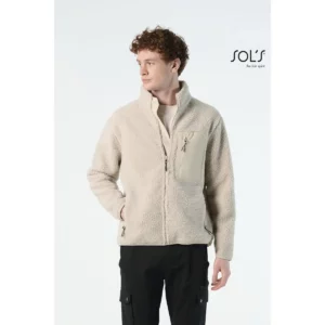 Chaqueta sherpa unisex SOL’S FURY 04042, vista con modelo.