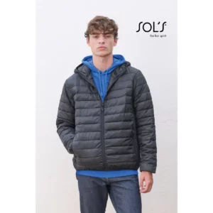 Chaqueta hombre SOL’S STREAM HOODED MEN 04444, vista con modelo.