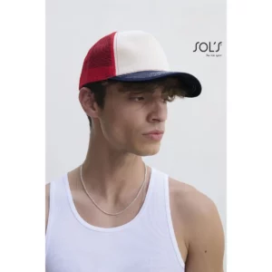 Gorra de malla unisex SOL’S BLINK 04451, vista con modelo.