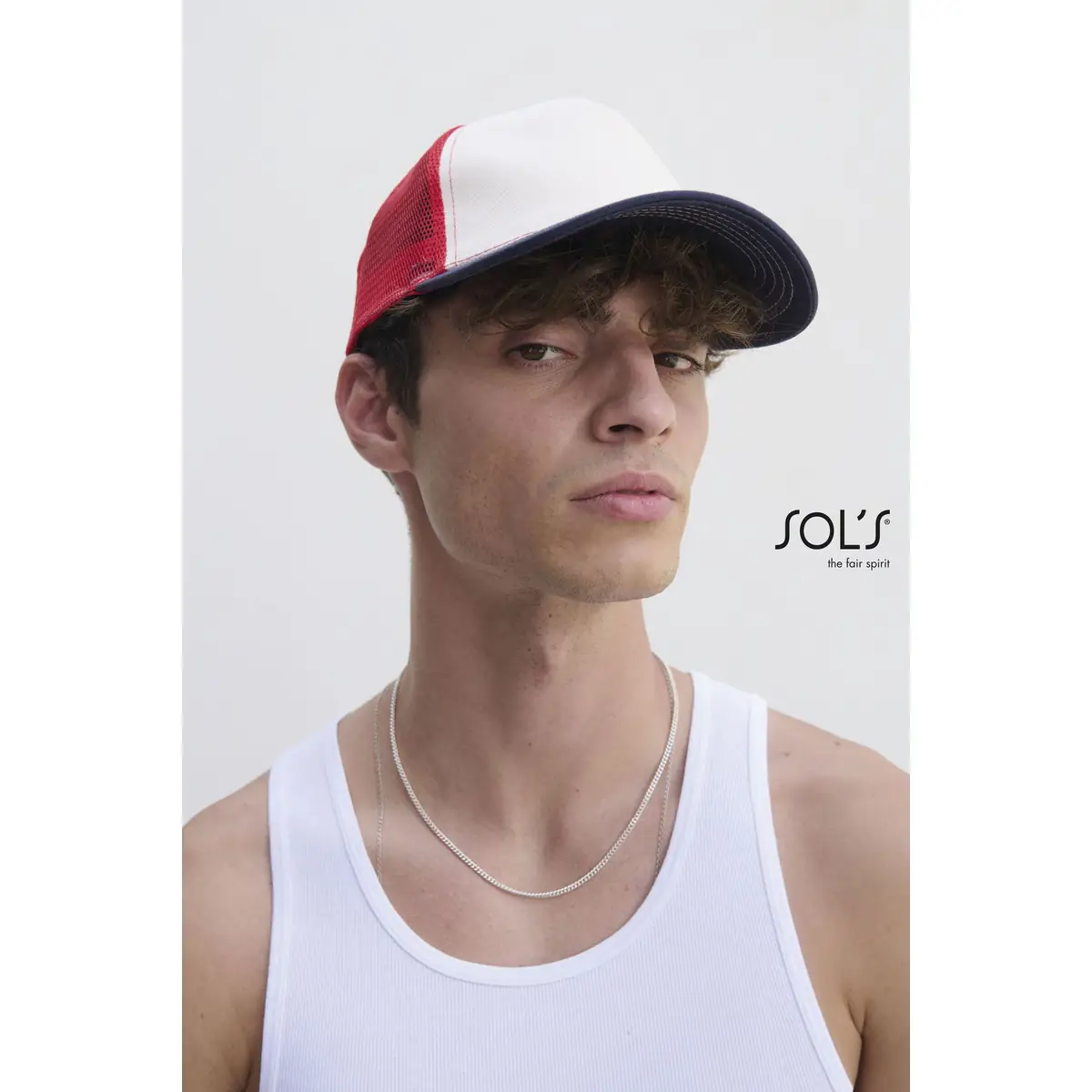Gorra de malla unisex SOL’S BLINK 04451 2 Gorra de malla unisex SOL’S BLINK 04451, vista con modelo.