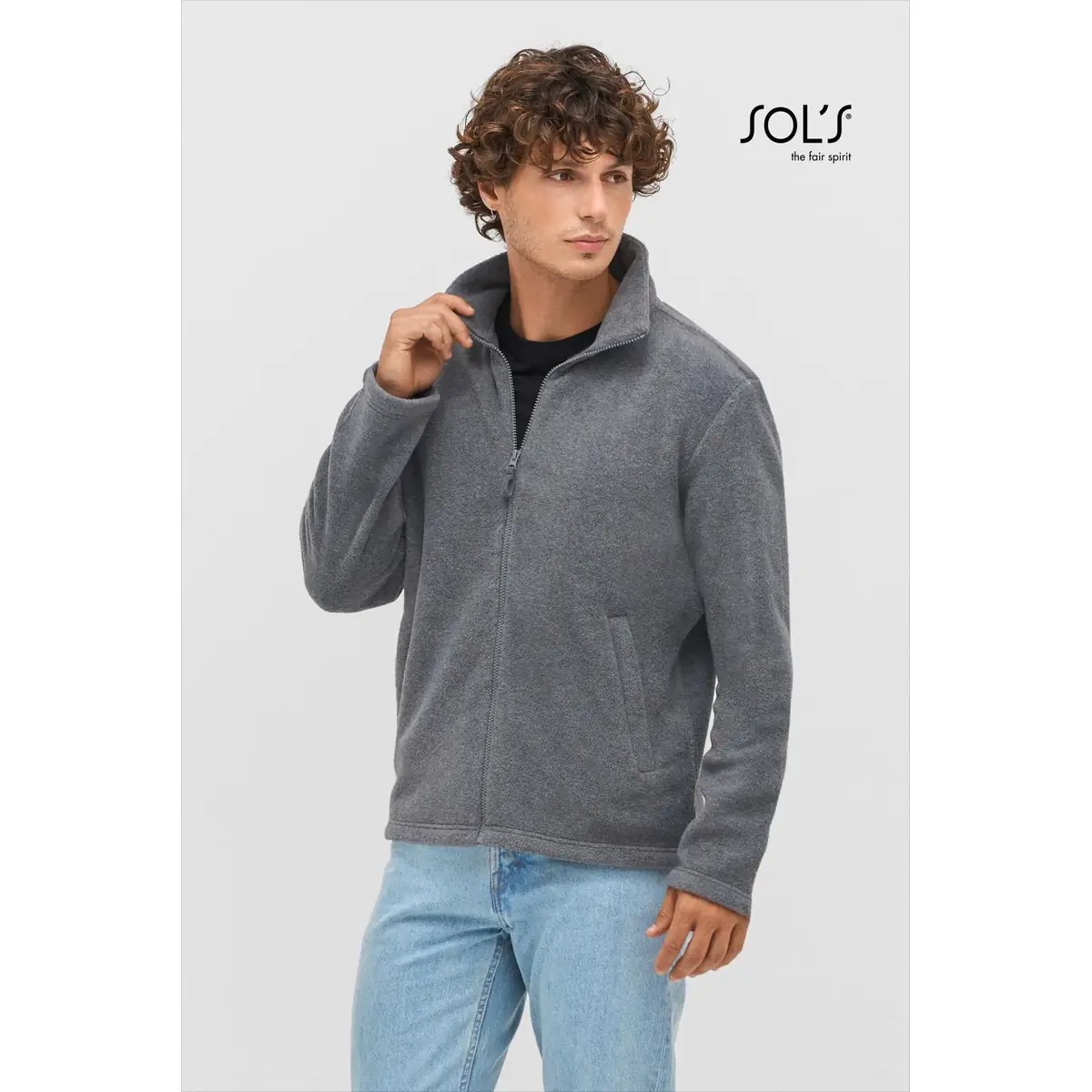 Chaqueta micropolar unisex SOL’S NITRO 04759 2 Chaqueta micropolar unisex SOL’S NITRO 04759, vista con modelo.