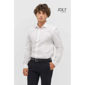 Camisa popelina hombre SOL’S BAILEY MEN 04770, vista con modelo.