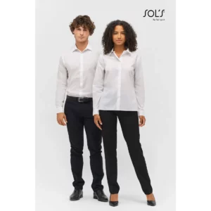 Camisa popelina mujer SOL’S BAILEY WOMEN 04771, vista con modelo.