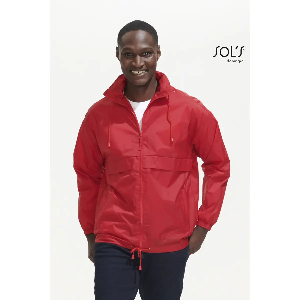 Cortavientos unisex SOL’S SURF 32000 1 Cortavientos unisex SOL’S SURF 32000, vista con modelo.