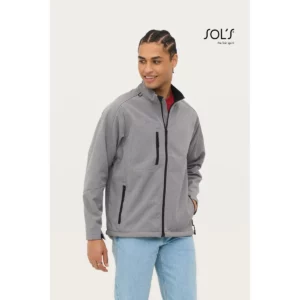 Chaqueta softshell hombre SOL’S RELAX 46600, vista con modelo.