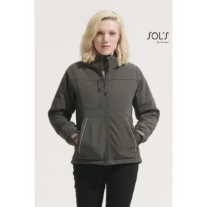 Chaqueta softshell mujer SOL’S ROCK WOMEN 46804, vista con modelo.
