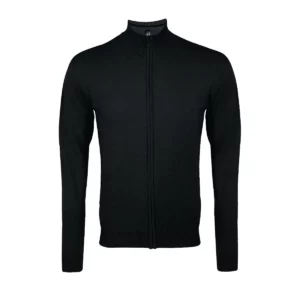 Chaqueta punto cremallera hombre SOL’S GORDON MEN 00548 en Negro, frontal sin persona.