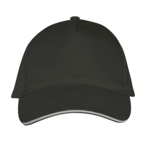 Gorra unisex SOL’S LONG BEACH 00594 en Gris oscuro/Gris claro, frontal sin persona.