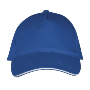Gorra unisex SOL’S LONG BEACH 00594 en Azul royal/Blanco, frontal sin persona.