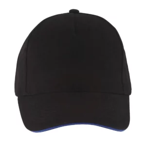 Gorra unisex SOL’S LONG BEACH 00594 en Negro/Real, frontal sin persona.