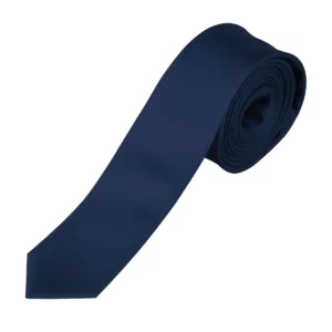 Corbata SOL’S GATSBY en French marino, vista frontal enrollada.