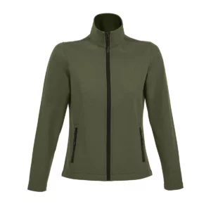 Chaqueta softshell mujer SOL’S RACE WOMEN 01194 en Army, frontal sin persona.