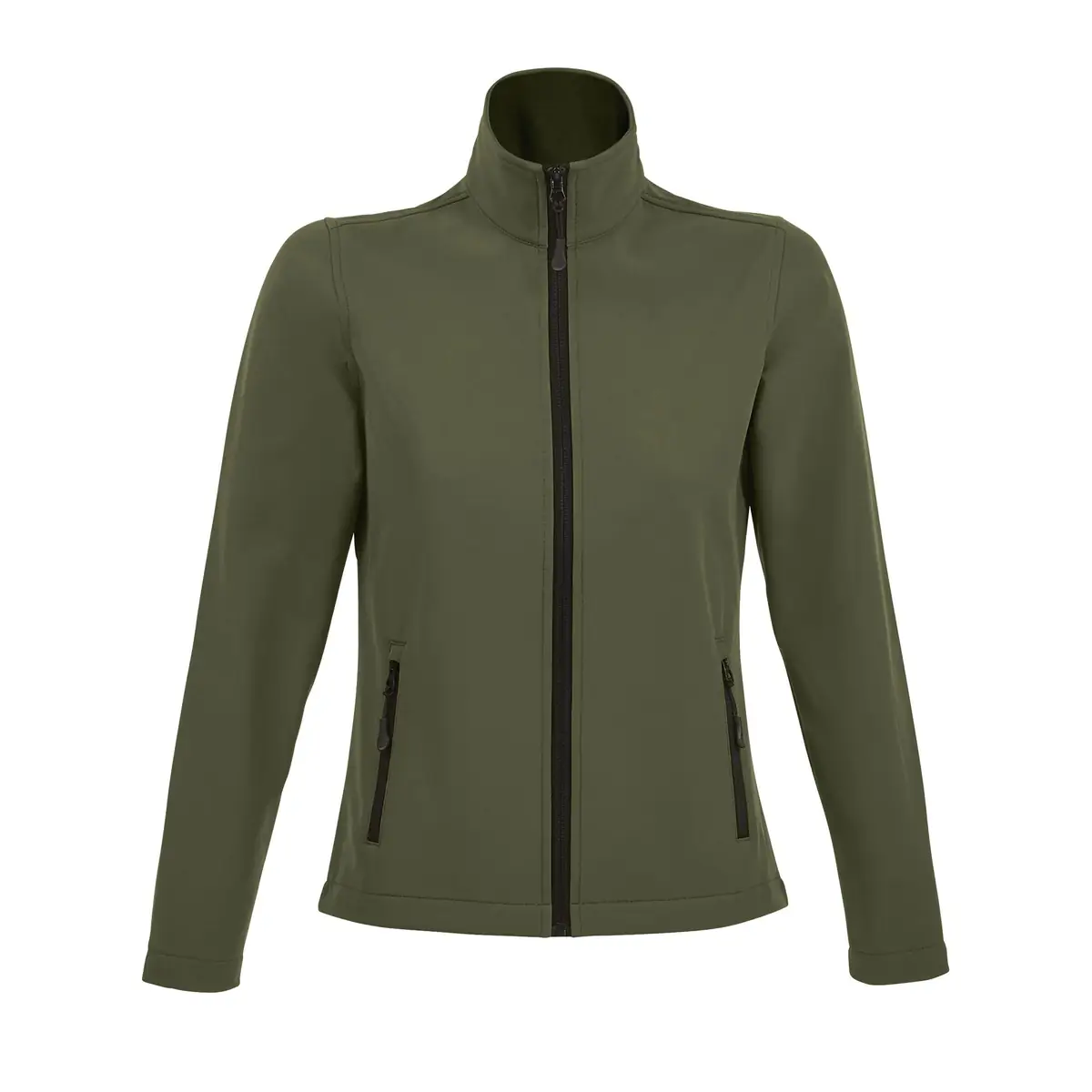 Chaqueta softshell mujer SOL’S RACE WOMEN 01194 7 Chaqueta softshell mujer SOL’S RACE WOMEN 01194 en Army, frontal sin persona.