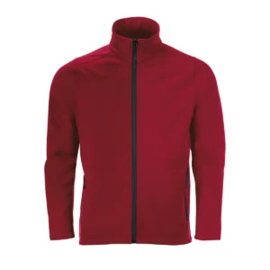 Chaqueta softshell hombre SOL’S RACE MEN 01195 en Rojo chili, frontal sin persona.