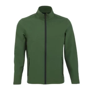 Chaqueta softshell hombre SOL’S RACE MEN 01195 en Verde botella, frontal sin persona.