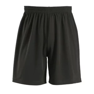 Pantalón corto infantil SOL’S SAN SIRO KIDS 2 01222 en Negro, frontal sin persona.