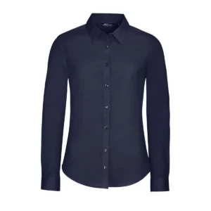 Camisa manga larga mujer SOL’S BLAKE WOMEN 01427 en Azul oscuro, frontal sin persona.