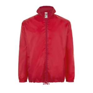 Cortavientos unisex SOL’S SHIFT 01618 en Rojo, frontal sin persona.
