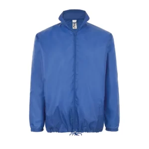 Cortavientos unisex SOL’S SHIFT 01618 en Azul royal, frontal sin persona.
