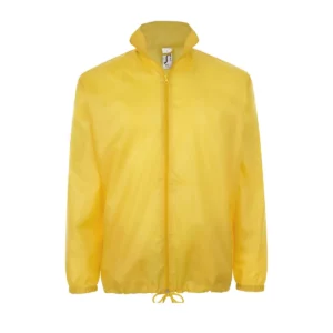Cortavientos unisex SOL’S SHIFT 01618 en Amarillo, frontal sin persona.