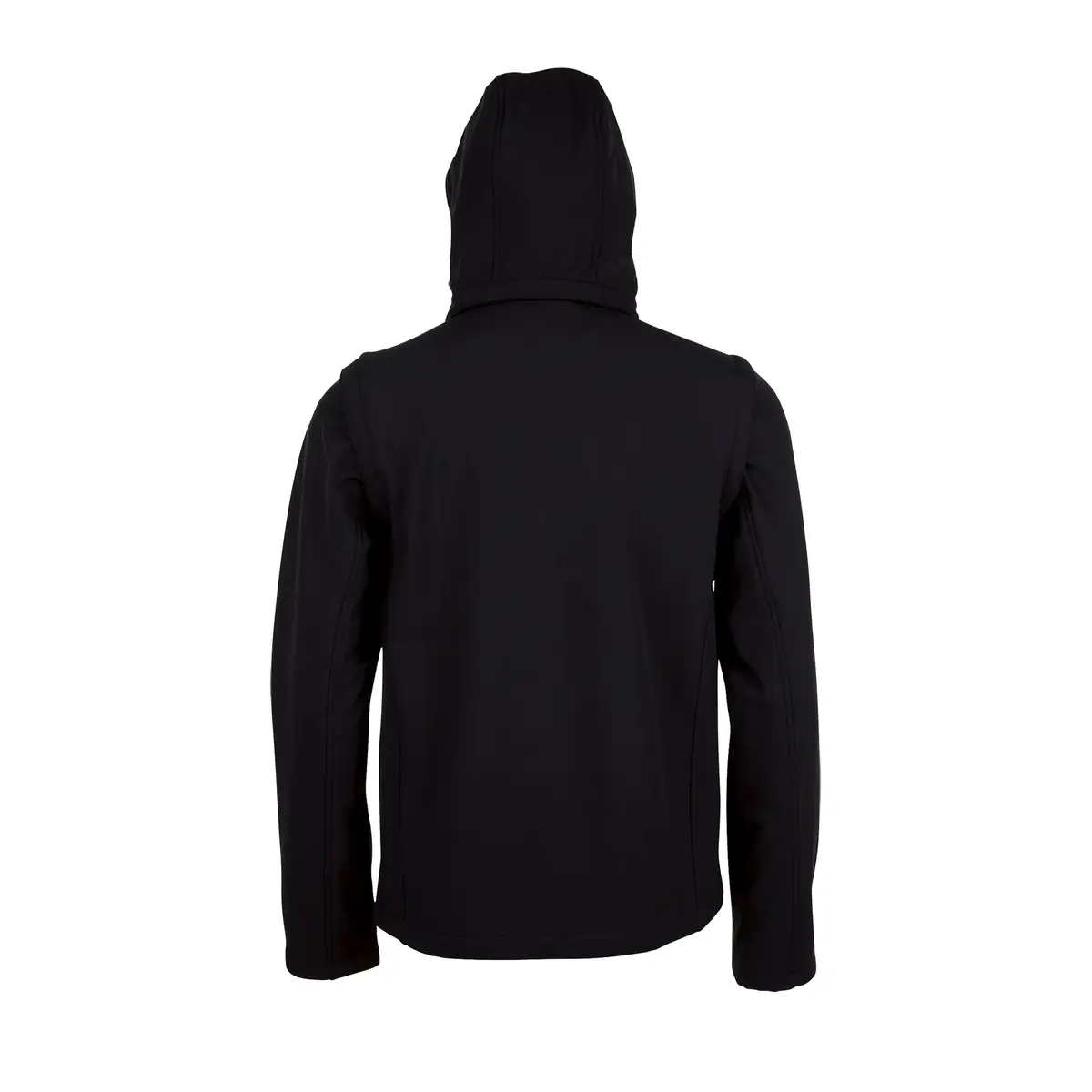 Chaqueta softshell unisex SOL’S TRANSFORMER 01647 7 Chaqueta softshell unisex SOL’S TRANSFORMER 01647 en Negro, vista posterior sin persona.