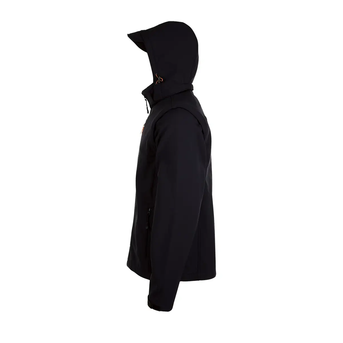 Chaqueta softshell unisex SOL’S TRANSFORMER 01647 6 Chaqueta softshell unisex SOL’S TRANSFORMER 01647 en Negro, vista lateral sin persona.