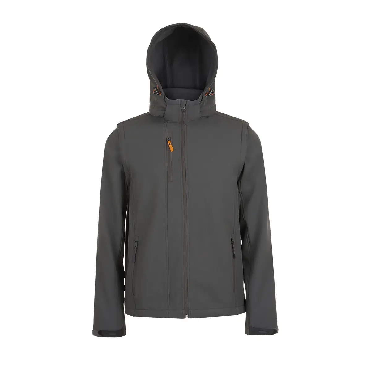 Chaqueta softshell unisex SOL’S TRANSFORMER 01647 3 Chaqueta softshell unisex SOL’S TRANSFORMER 01647 en Antracita, frontal sin persona.