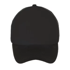 Gorra de malla unisex SOL’S BUBBLE 01668 en Negro, frontal sin persona.