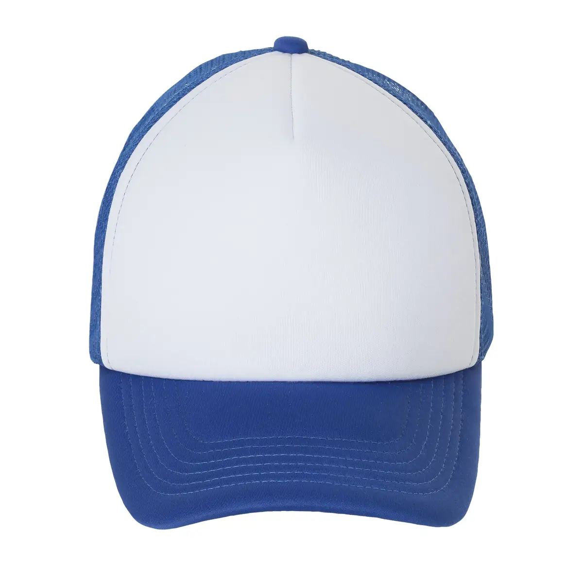 Gorra de malla unisex SOL’S BUBBLE 01668 11 Gorra de malla unisex SOL’S BUBBLE 01668 en Blanco/Azul royal, frontal sin persona.