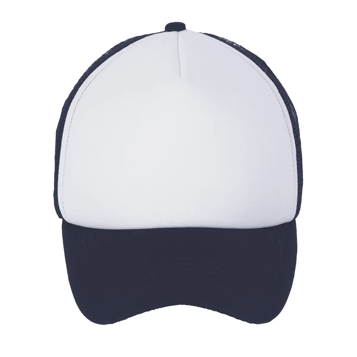 Gorra de malla unisex SOL’S BUBBLE 01668 5 Gorra de malla unisex SOL’S BUBBLE 01668 en Blanco/French marino, frontal sin persona.
