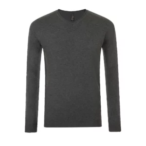 Jersey cuello pico hombre SOL’S GLORY MEN 01710 en Antracita mezcla, frontal sin persona.