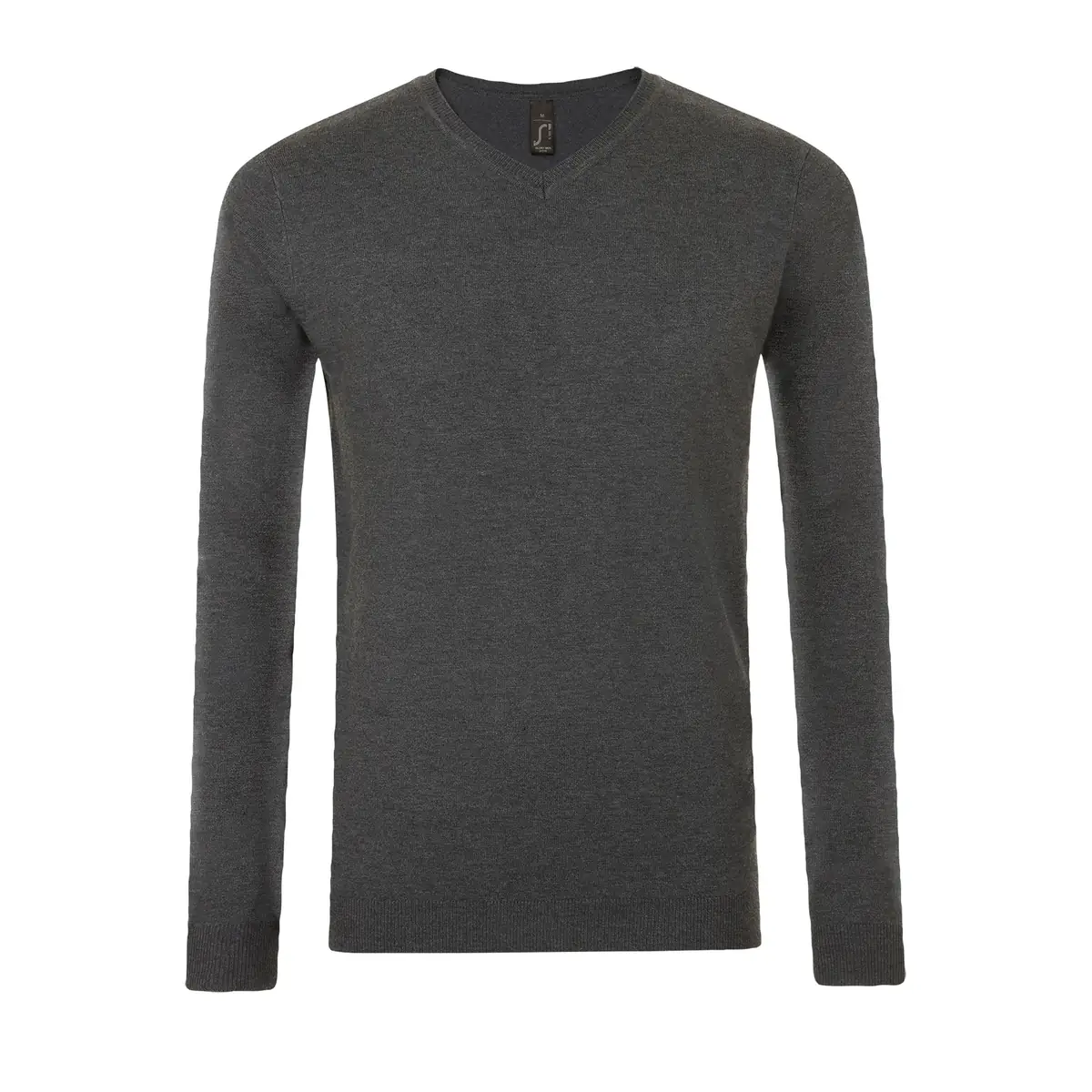 Jersey cuello pico hombre SOL’S GLORY MEN 01710 3 Jersey cuello pico hombre SOL’S GLORY MEN 01710 en Antracita mezcla, frontal sin persona.