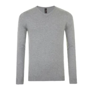 Jersey cuello pico hombre SOL’S GLORY MEN 01710 en Gris mezcla, frontal sin persona.