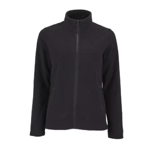 Chaqueta polar mujer SOL’S NORMAN WOMEN 02094 en Negro, frontal sin persona.