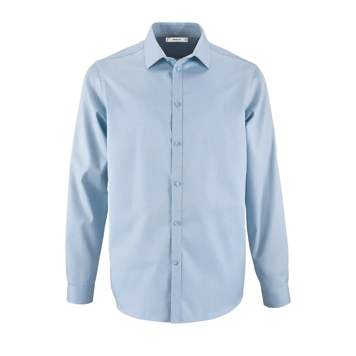 Camisa espiguilla hombre SOL’S BRODY MEN 02102 4 Camisa espiguilla hombre SOL’S BRODY MEN 02102 en Azul cielo, frontal sin persona.