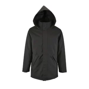 Chaqueta acolchada unisex SOL’S ROBYN 02109 en Negro, frontal sin persona.