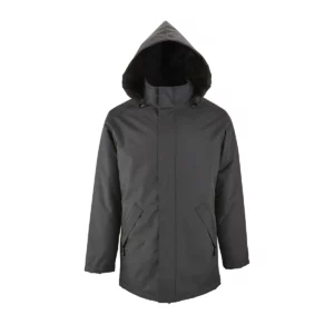 Chaqueta acolchada unisex SOL’S ROBYN 02109 en Antracita, frontal sin persona.