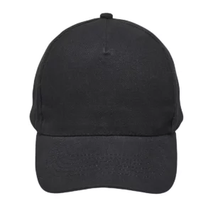 Gorra tricolor SOL’S LONGCHAMP negra, vista frontal sin persona.