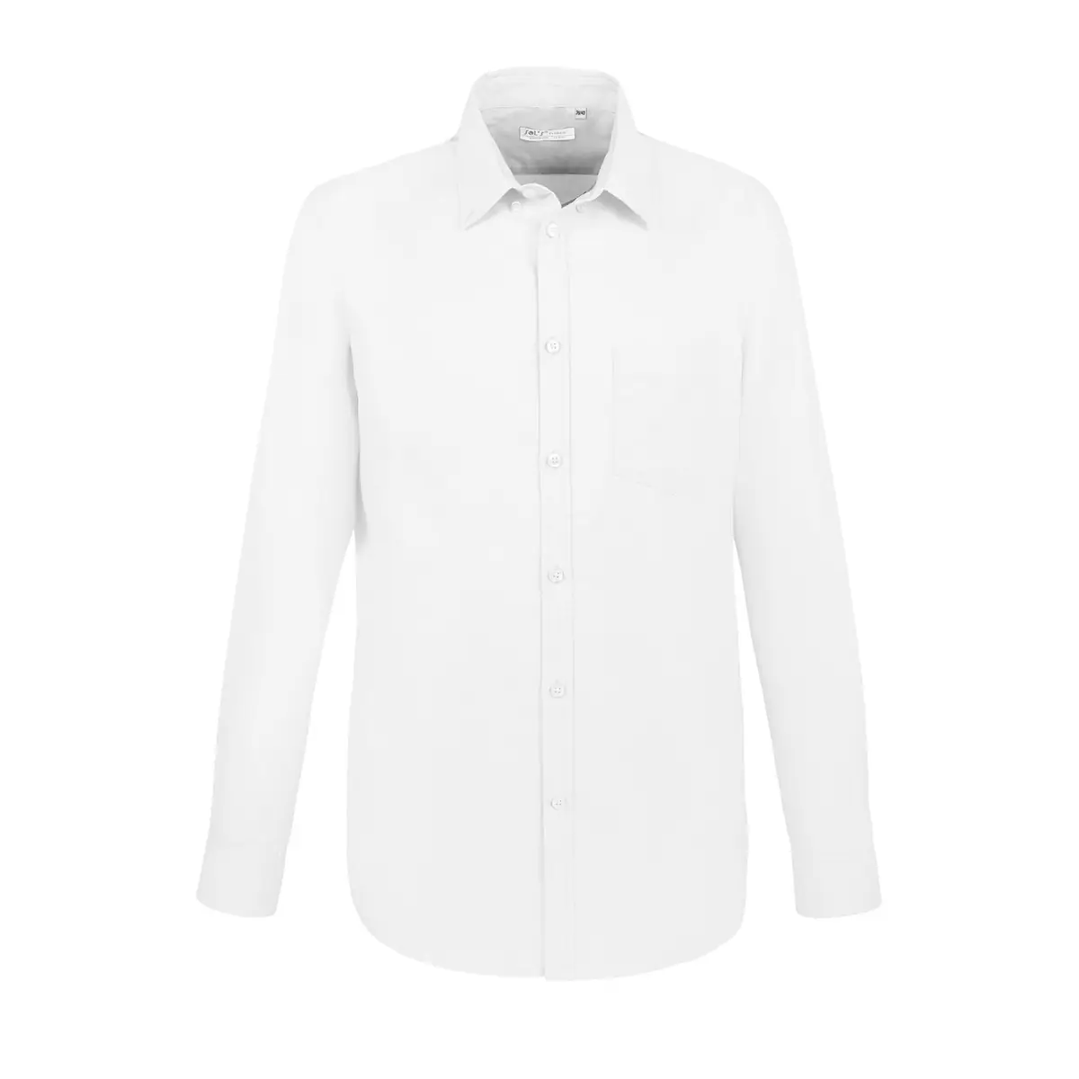 Camisa Oxford hombre SOL’S BOSTON FIT 02920 4 Camisa Oxford hombre SOL’S BOSTON FIT 02920 en Blanco, frontal sin persona.