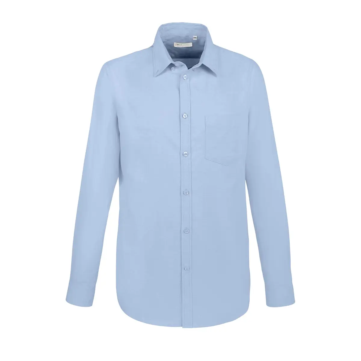 Camisa Oxford hombre SOL’S BOSTON FIT 02920 3 Camisa Oxford hombre SOL’S BOSTON FIT 02920 en Azul cielo, frontal sin persona.