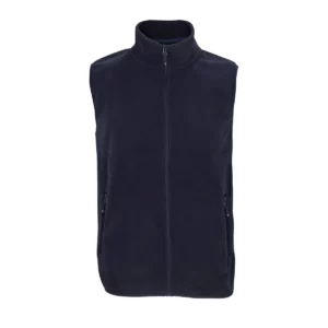 Chaleco polar unisex SOL’S FACTOR BW 03822 en Azul marino, frontal sin persona.