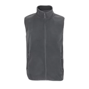 Chaleco polar unisex SOL’S FACTOR BW 03822 en Antracita, frontal sin persona.