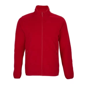 Chaqueta polar hombre SOL’S FACTOR MEN 03823 en Rojo, frontal sin persona.