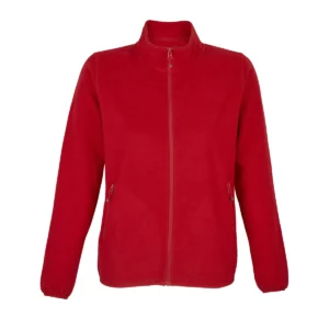 Chaqueta polar mujer SOL’S FACTOR WOMEN 03824 en Rojo, frontal sin persona.