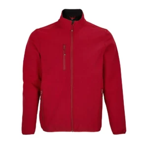 Chaqueta softshell hombre SOL’S FALCON MEN 03827 en Rojo chili, frontal sin persona.
